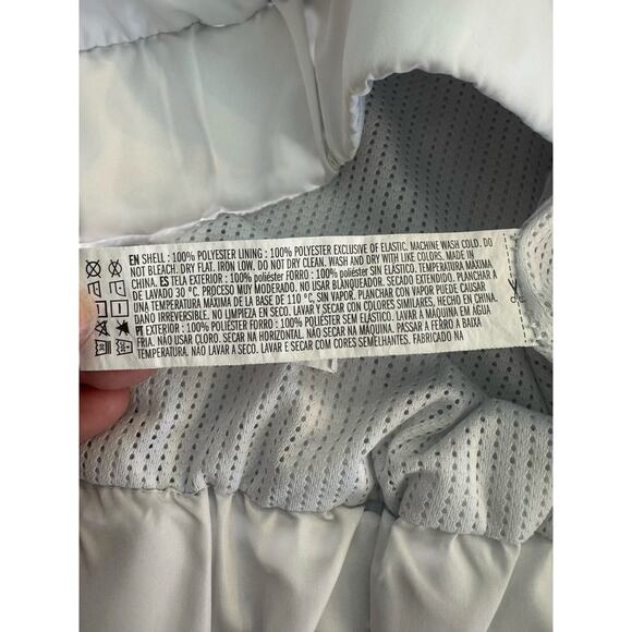 Forever 21 White Cropped Windbreaker Pullover Hooded Jacket Women’s Small - Picture 7 of 10